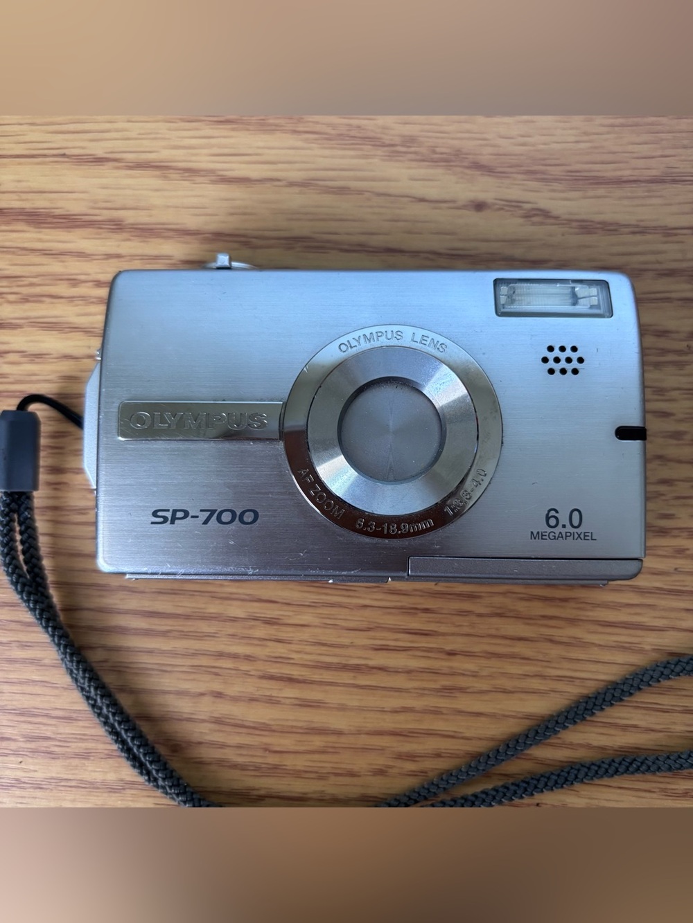 Olympus Silver SP-700 Compact Digital Camera Front View